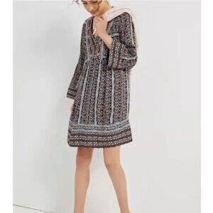Anthropologie Maeve Naomi Embroidered Tunic Dress Womens Large